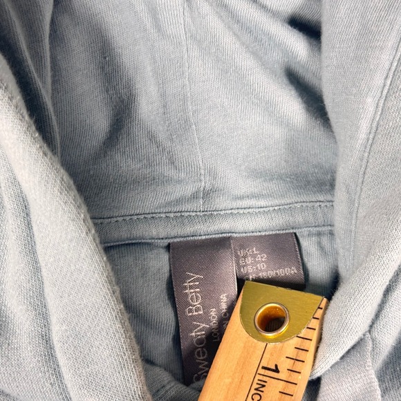 Sweaty Betty London Blue Running Hooded Sweatshirt Large - Picture 5 of 6